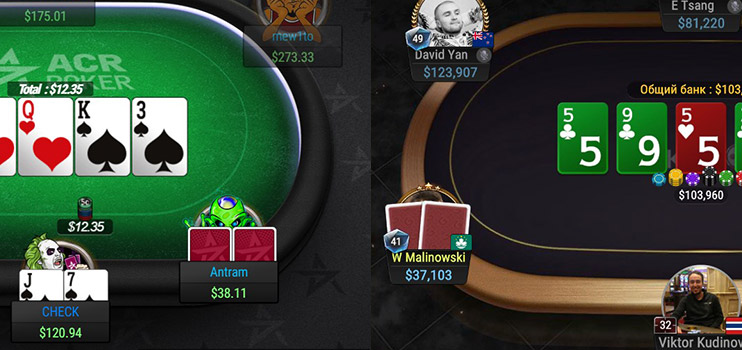 GGpoker Vs Americas Cardroom Table