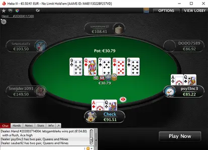Pokerstars Italy Cash Table En