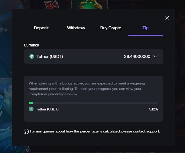 wagering progress