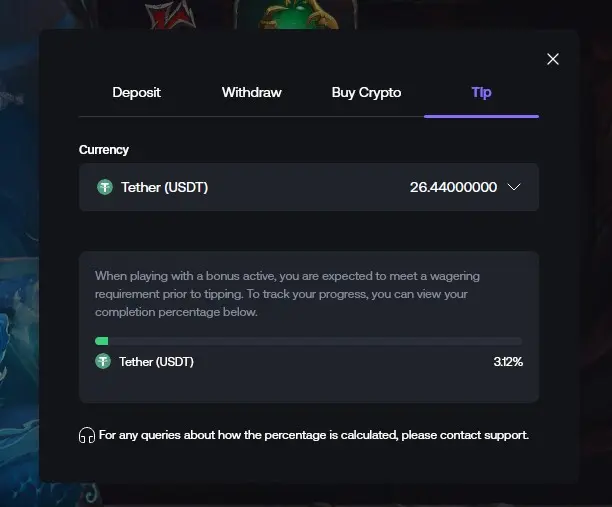wagering progress