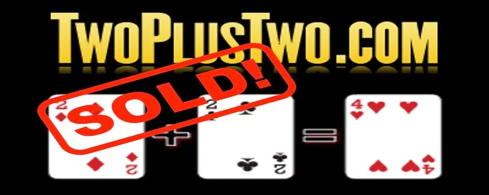 El sitio web de Two Plus Two ha sido vendido