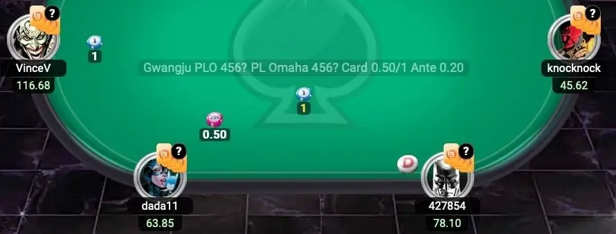 A PLO456 format where players don't know the hole cards of the villains