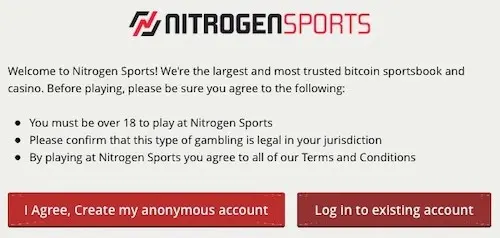Nueva cuenta Nitrogen Sports Poker