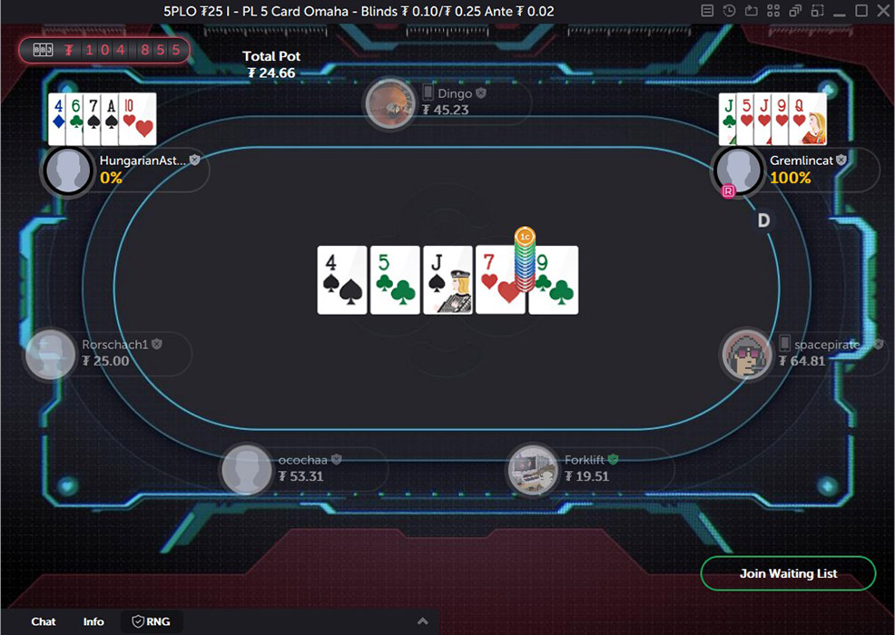 Coin Poker New Table Omaha Ru