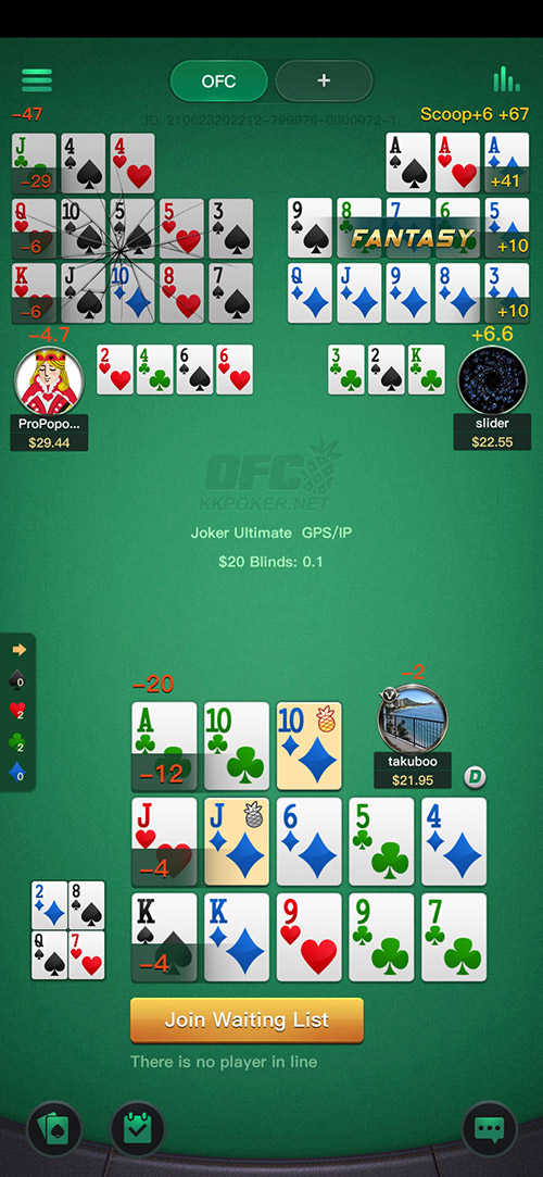 Kkpoker Ofc Table Es