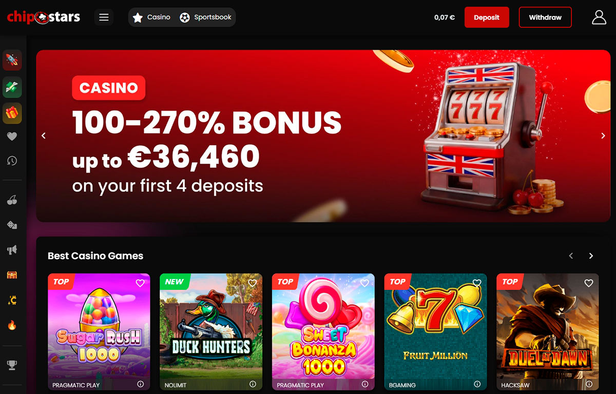 Chipstars Casino Site