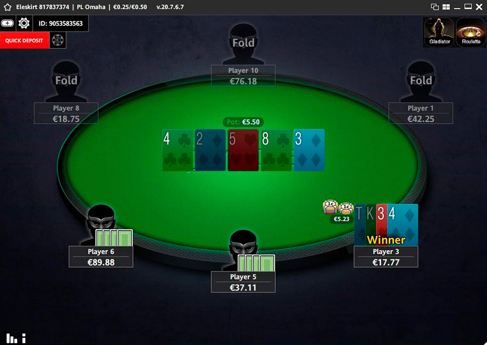 Betsafe Poker Omaha Table En