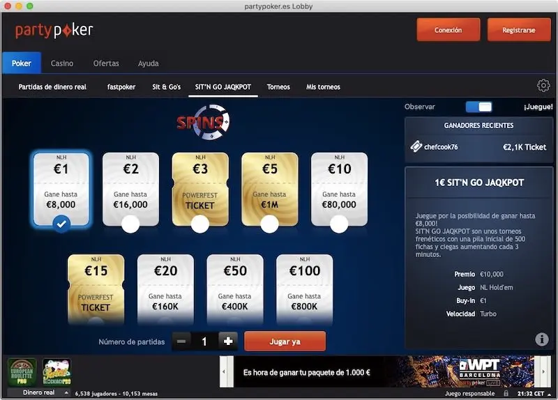 SPIN PartyPoker.es