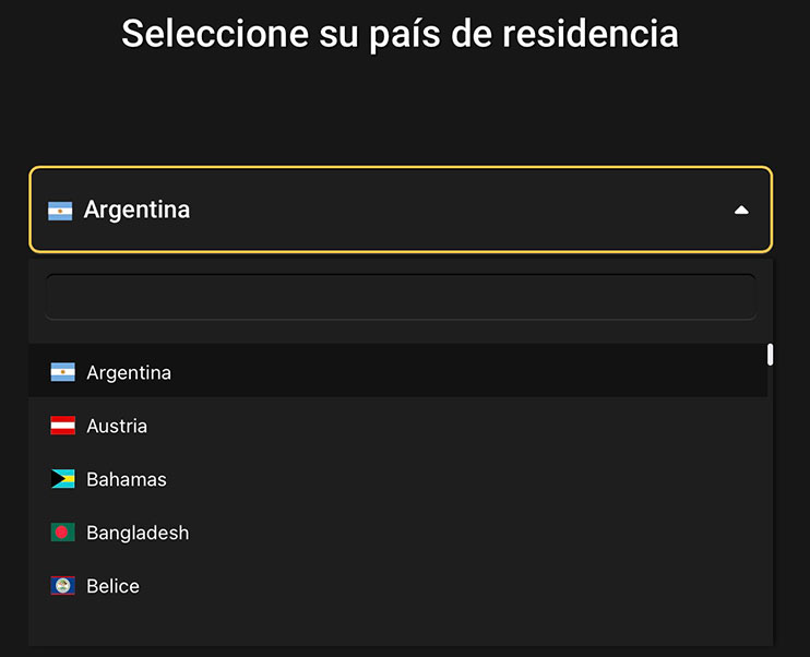 Selección de países