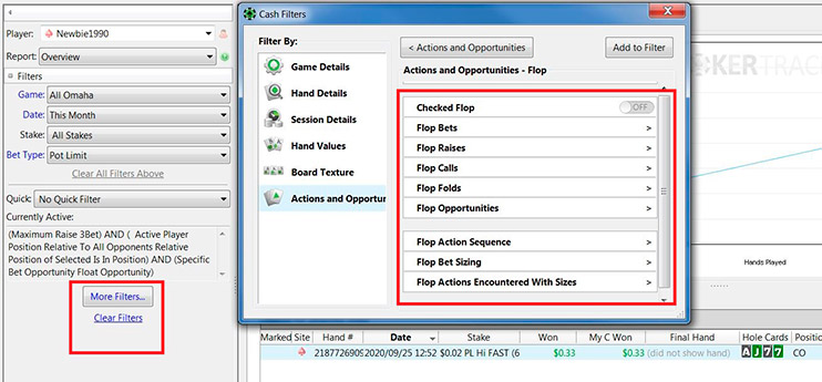 Poker Tracker 4 More Filter