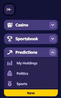 Roobet Predictions Menu