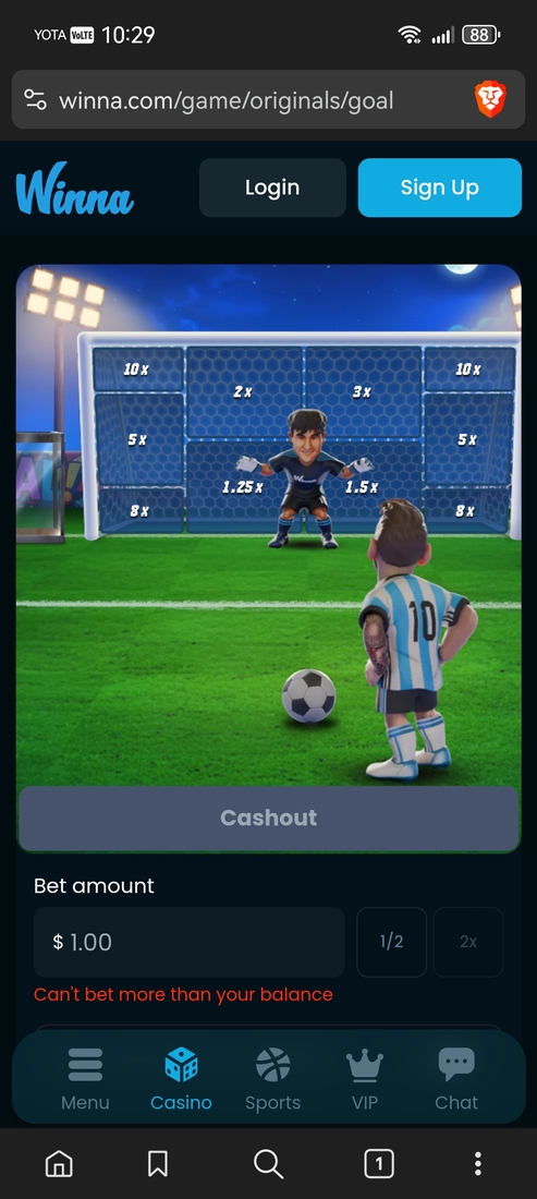 Winna Casino Mobile Browser Play