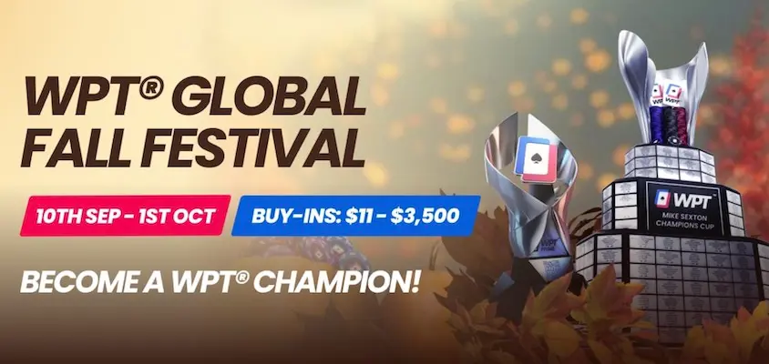 Festival de Outono WPT Global com $2.000.000 GTD