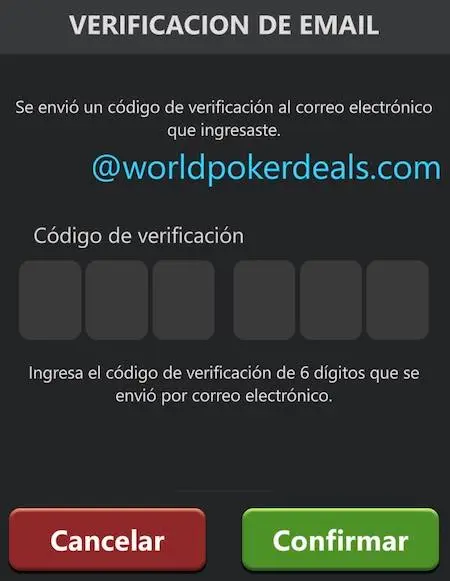 Validación de email en ClubGGPoker