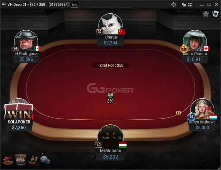 Mesa de GGPoker