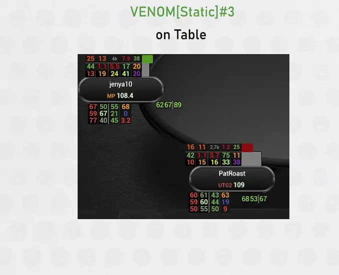 Venom Cash Hud Static 3 вид за столом