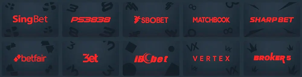 Available Bookmakers and Betting Exchanges on V Odds