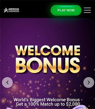 Acr Poker Mobile Start Page