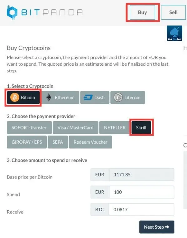 Comprar Bitcoins en BitPanda