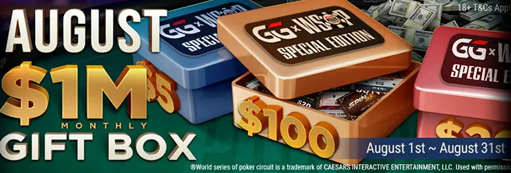 $1,000,000 Gift Box de GGPoker en agosto