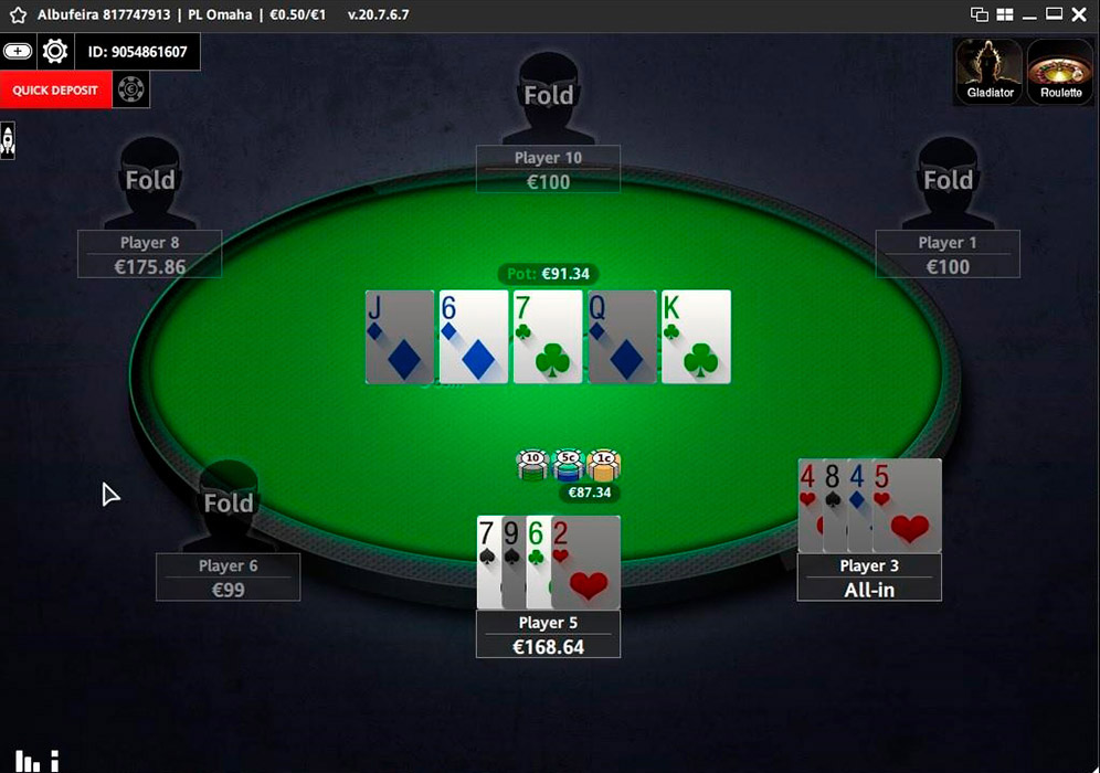 Paddy Power Poker Omaha Table En
