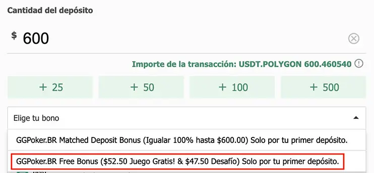 Elegir un $100 gratis en GGPoker