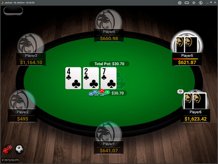 Betmgm Poker Nj Cash Game Table