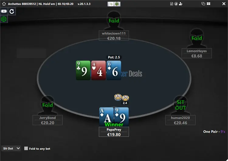 Winner Poker Layout