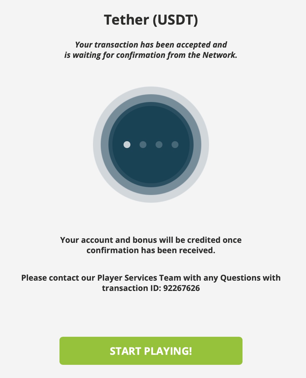 Deposit Status