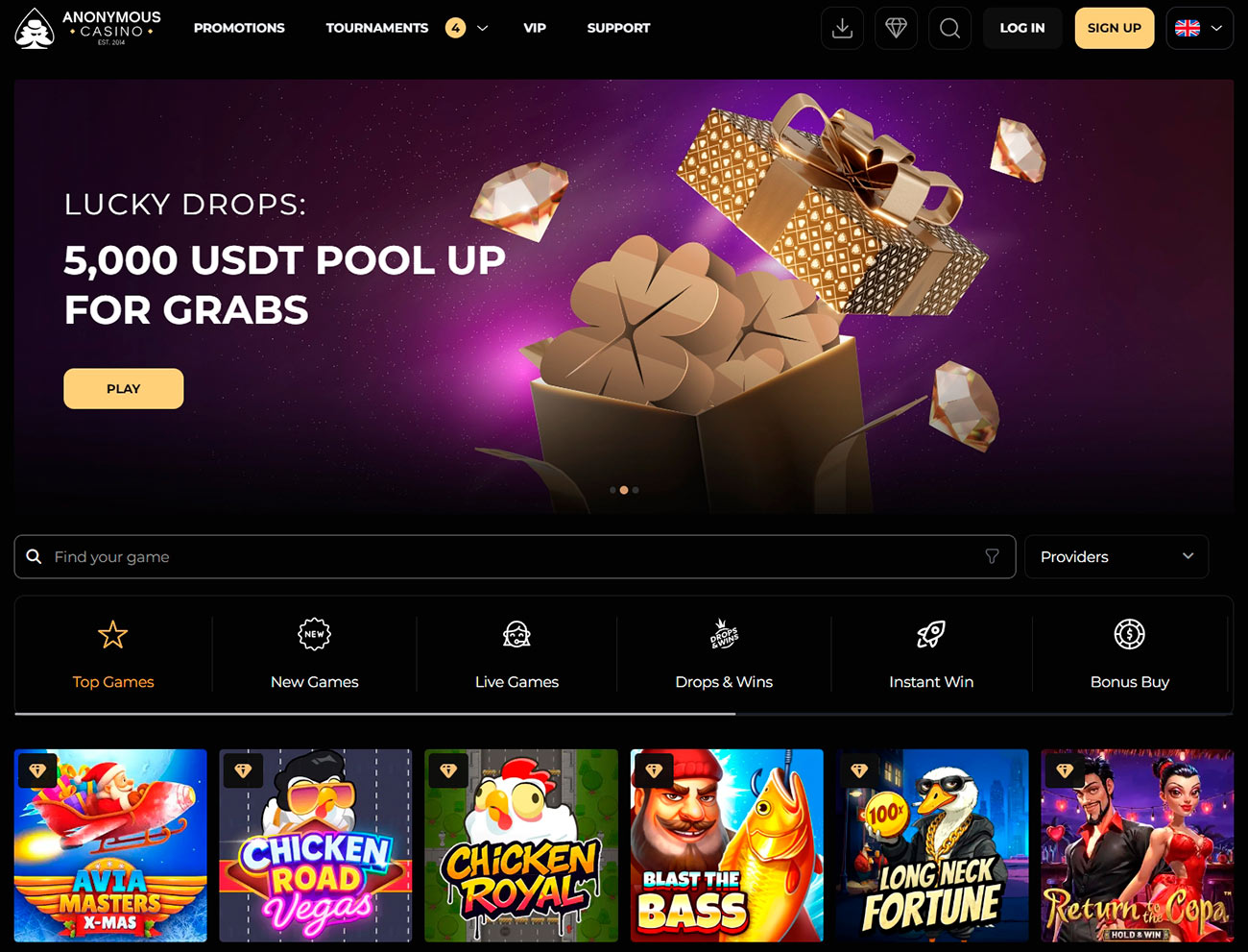 Anonymous Casino Site