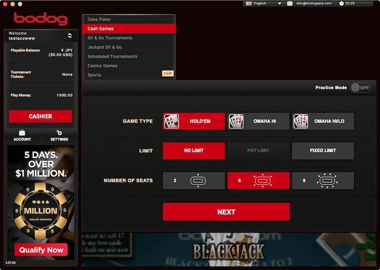 Bodog88Poker Lobby