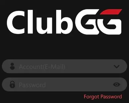 ClubGG Login Window