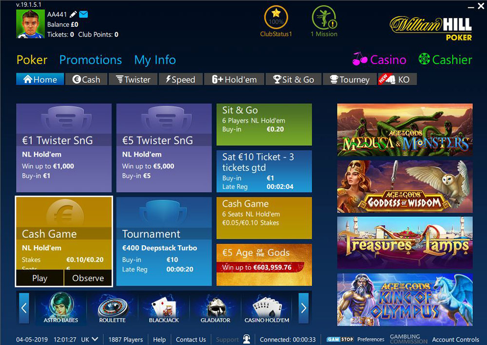 Will Hill Poker Main Lobby Ru