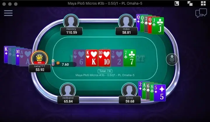 Maya Heart Poker table
