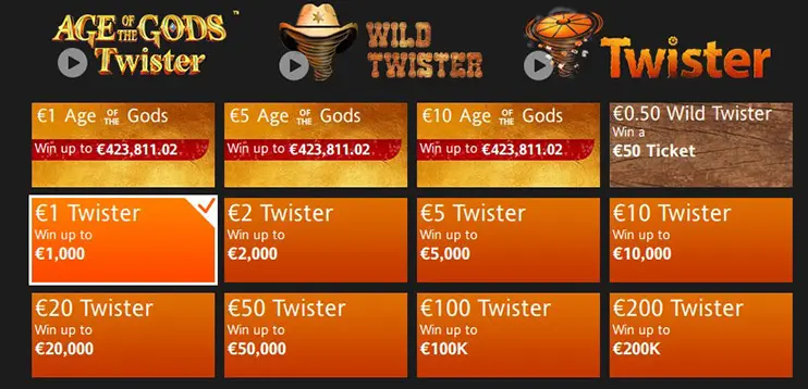 Ipoker Twister Lobby