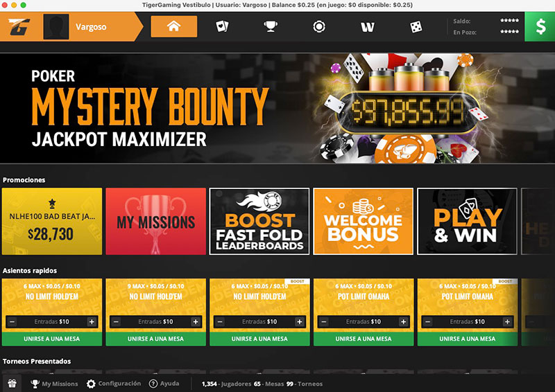 Tigergaming vestíbulo principal