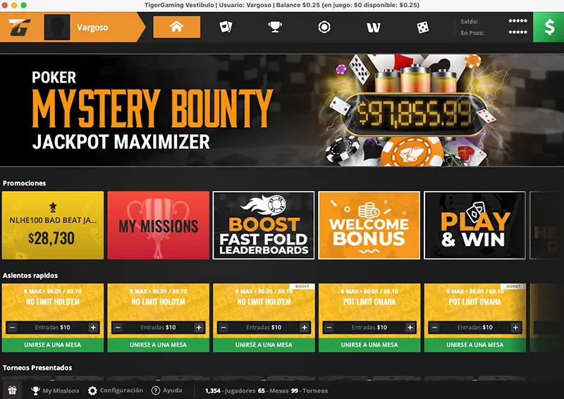 Tigergaming vestíbulo principal