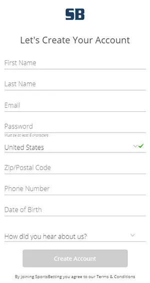 SportsBetting Form