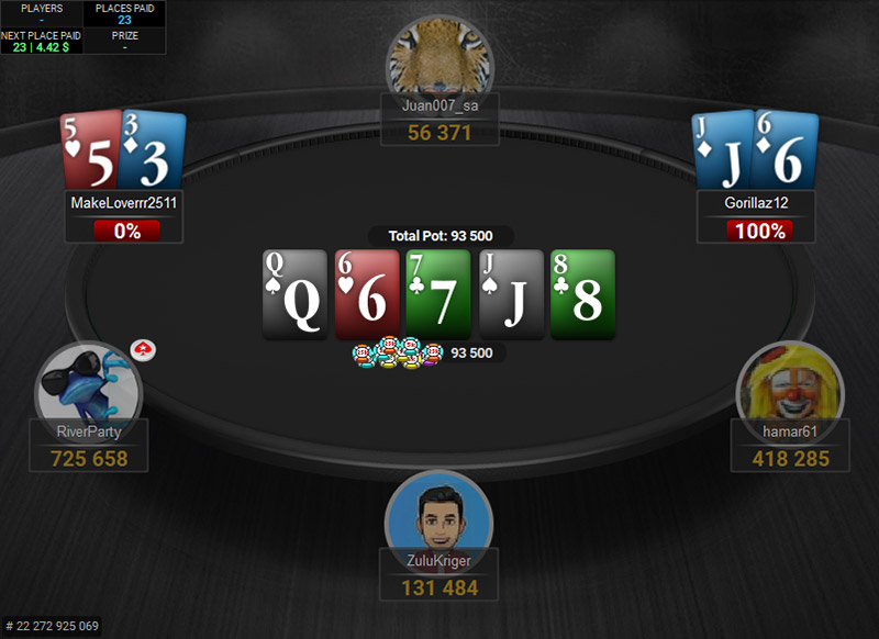 Party Poker Table Layout En