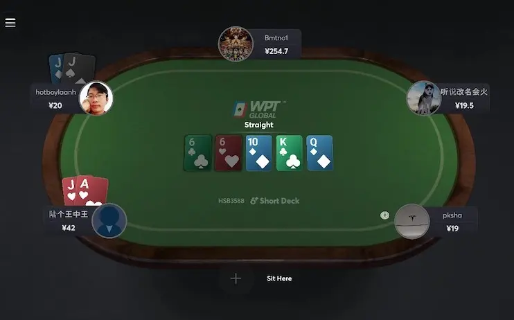 WPT Global table in CNY