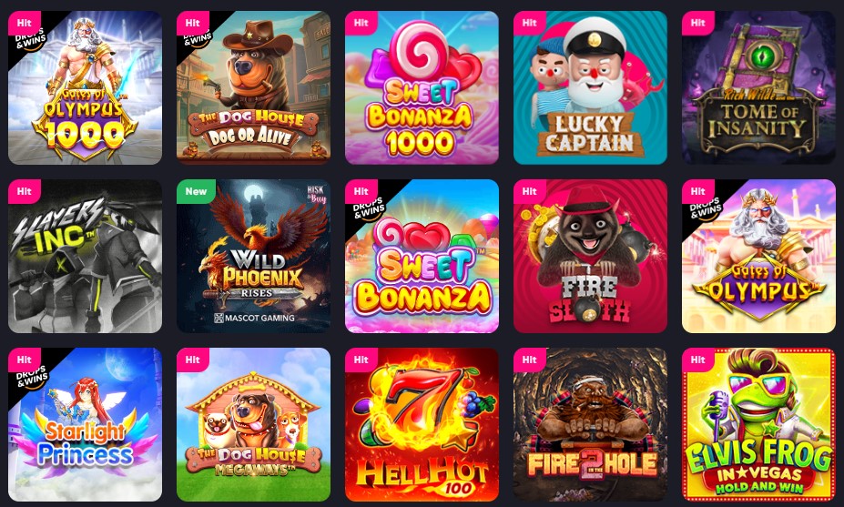 Jogos do Spinarium Casino