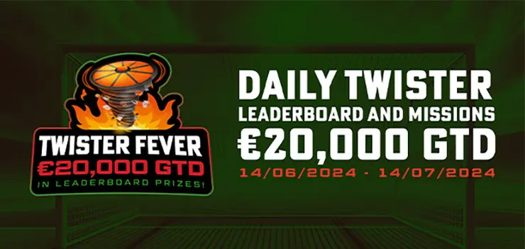 Twister Fever Leaderboard and Missions Red Star Poker