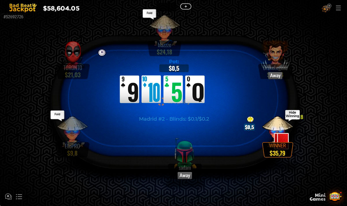 We Play Poker Holdem Table