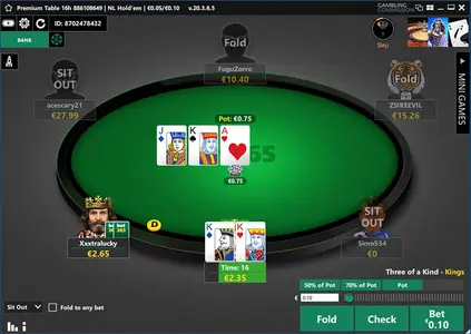 Bet365 Poker Cash Table Lat