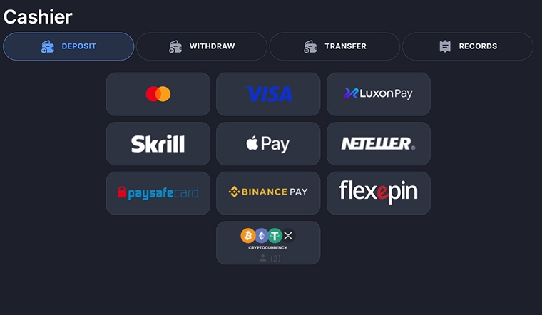 Wpt Global Deposit Methods