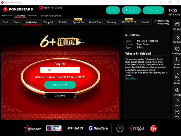 Pokerstars Com Lobby Short Deck En