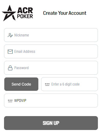 ACR Poker Create Account