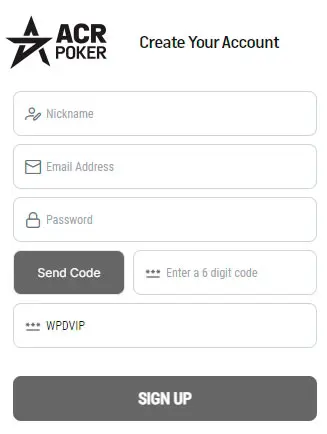 ACR Poker Create Account