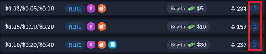 Wpt Global: как открыть список столов