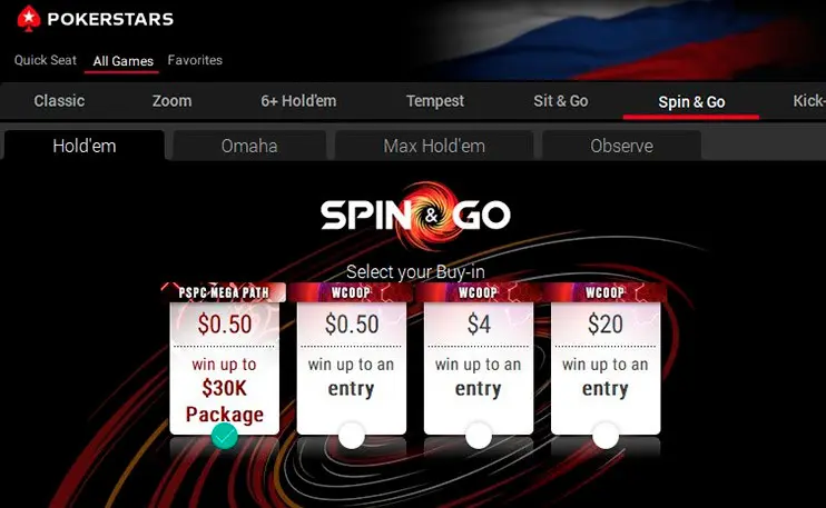 pokerstars spin&go